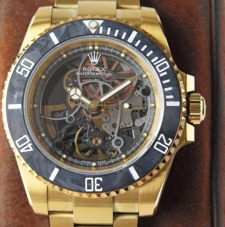 ☆超希少サブマリーナカスタム☆18金圧着 色褪せしない☆（特注＝納期2