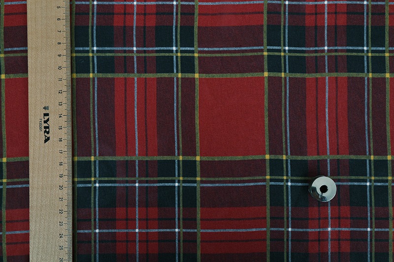 ポリエステルプリントチェックred EF3419 | 生地の通販サイト『岩瀬商店』