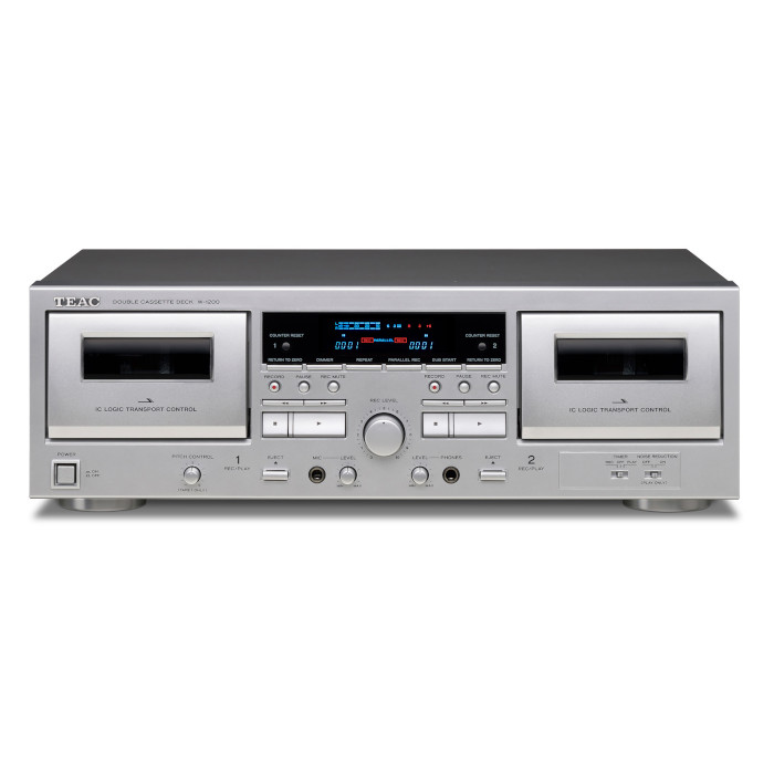 TEAC W-1200 シルバー ダブルカセットデッキ W-1200-S | CD