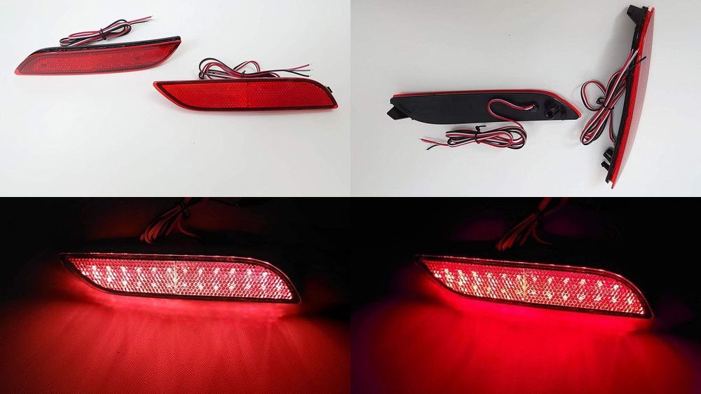 レッドレンズ トヨタ 48連 LED リフレクター リアバンパー ライト