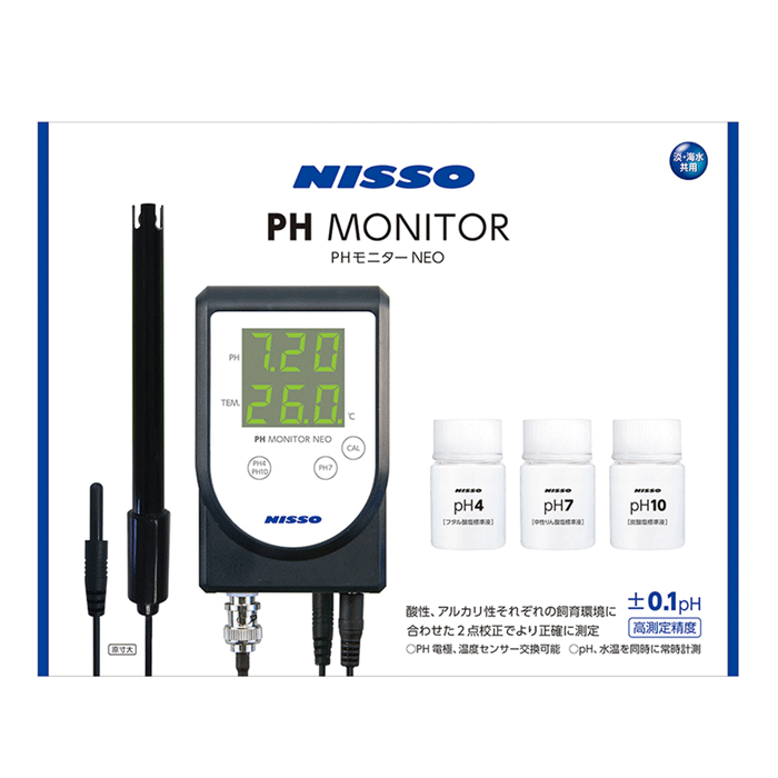 ニッソー PHモニターNEO 高測定精度 水質測定器 NCM-045