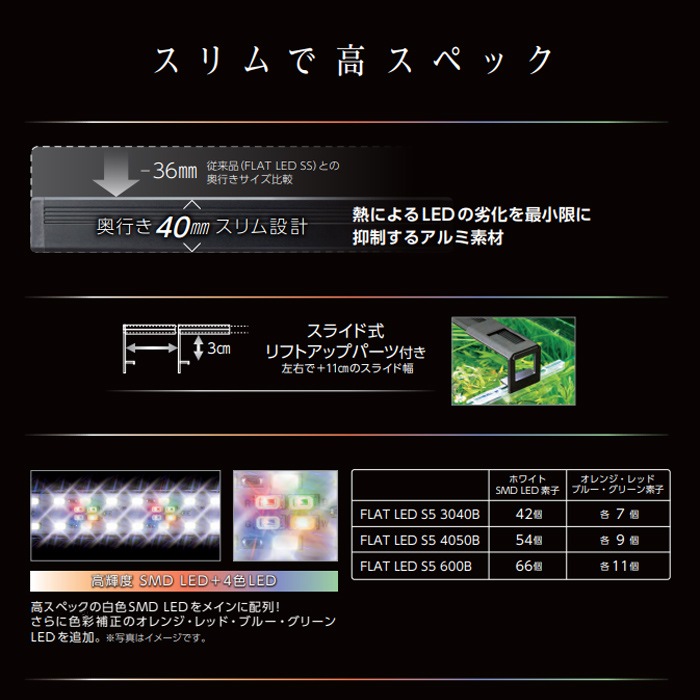 ڿʡۥȥ֥ եåLED S-5 600B Ŭ60cm 5LED ߷ FLAT LED  LED 厥øξ