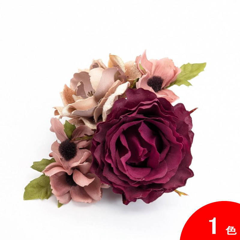 フラメンコ | 【夏セール10%OFF】赤いバラと紫の花の花束風 JA-1 赤系