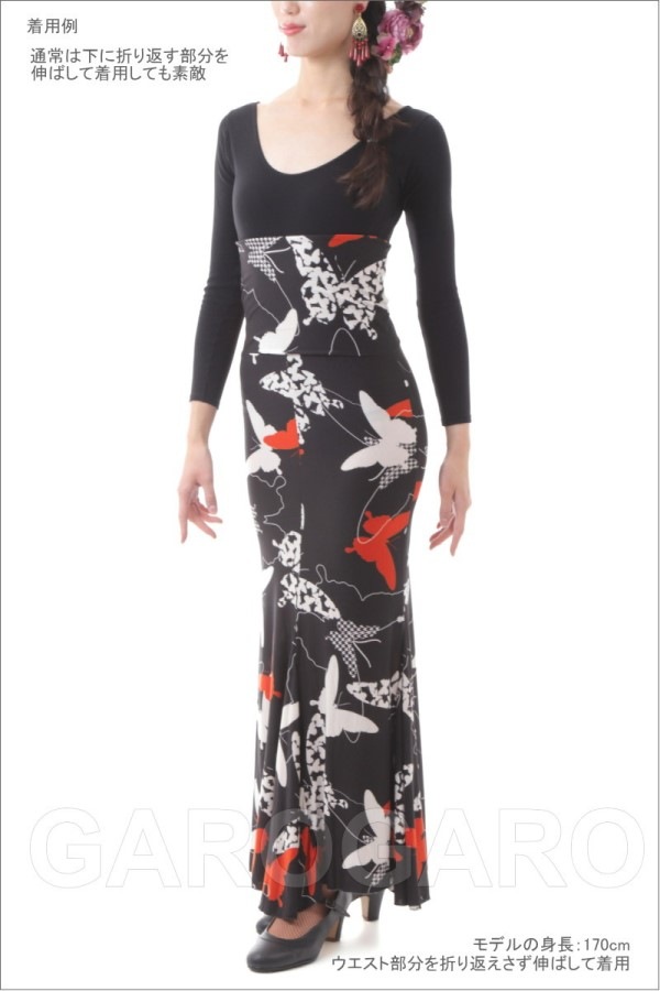 フラメンコ | スカート Sol(ソル) Mariposa Roja(マリポーサ ロハ