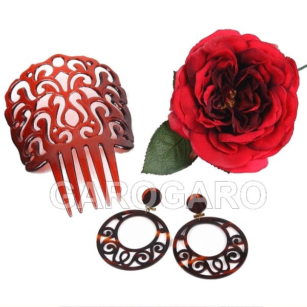 フラメンコ | カラーペイネタ(櫛) Aurora(アウロラ) [フラメンコ用