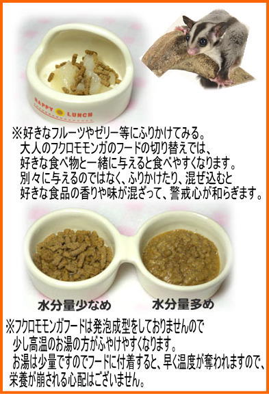フクロモモンガのメインフードです。フクロモモンガフード 300g