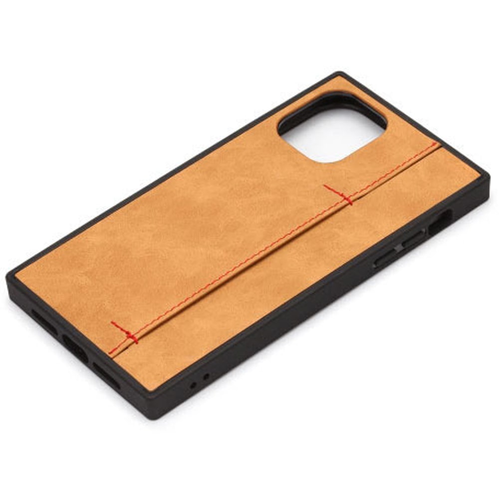 iPhone 11 Pro 5.8インチ用 テクスチャーハイブリッドケース PGA ストラップホール付 オイルペーパー調キャメル PG-19APT13CM ◆メ