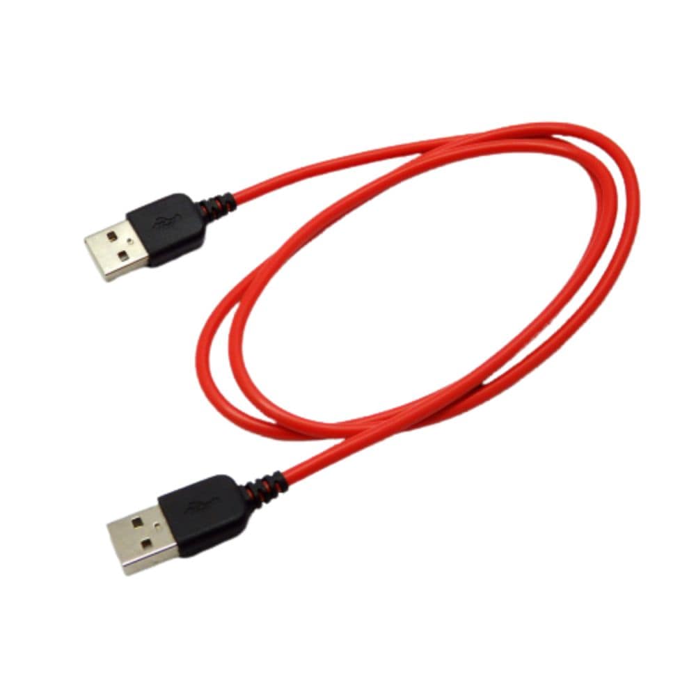 USB-A オス-オス ケーブル 80cm SSA エスエスエー USB-A(オス)-USB-A(オス) USB2.0データ転送/充電用 レッド SU2-AM80R ◆メ