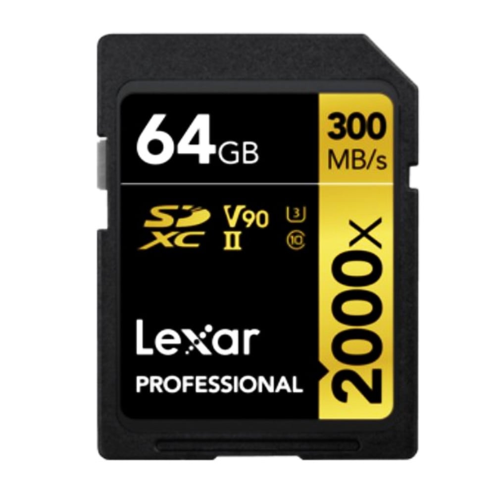 64GB SDXCカード SDカード Lexar レキサー Professional 2000x Class10 UHS-II U3 V90 R:300MB/s W:260MB/s 海外リテール LSD2000064G-BNNNG ◆メ