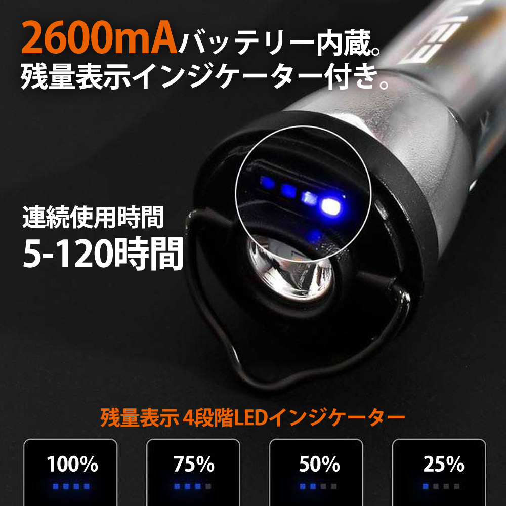 LEDランタン 多機能LEDライト 懐中電灯 明るさ250lm キャンプ