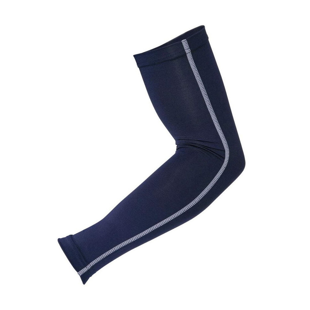 アームカバー JW-618 BT冷感 ネイビー Lサイズ 1双 OTAFUKU おたふく手袋 パワーストレッチ コンプレッション 吸汗速乾 UVカット クロスクール素材 春夏用 メンズ JW-618-NV-L ◆メ