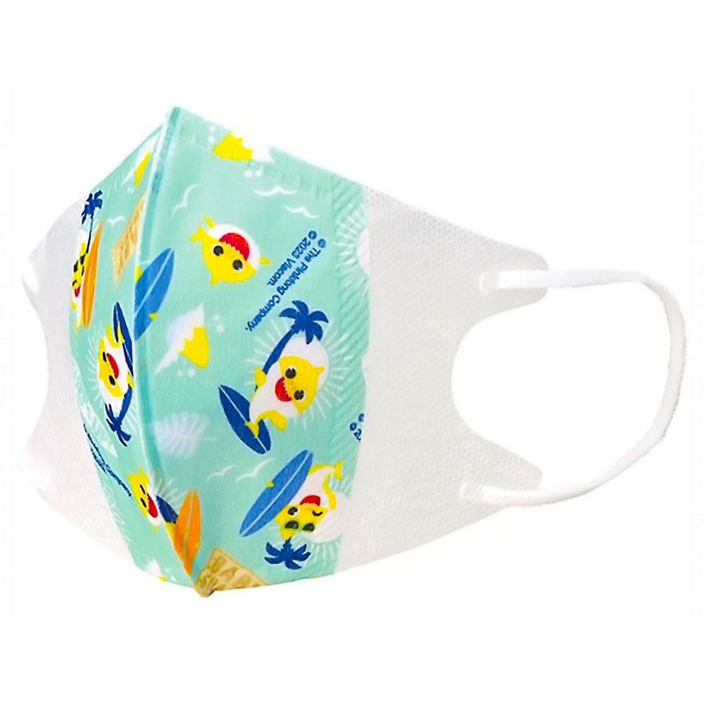 ベイビーシャーク 23 マスク 立体 子供用 子ども用 7枚入り SKATER スケーター 不織布 三層構造 4才以上用 サイズ12×10cm 個包装 629082-MSKS3N ◆メ