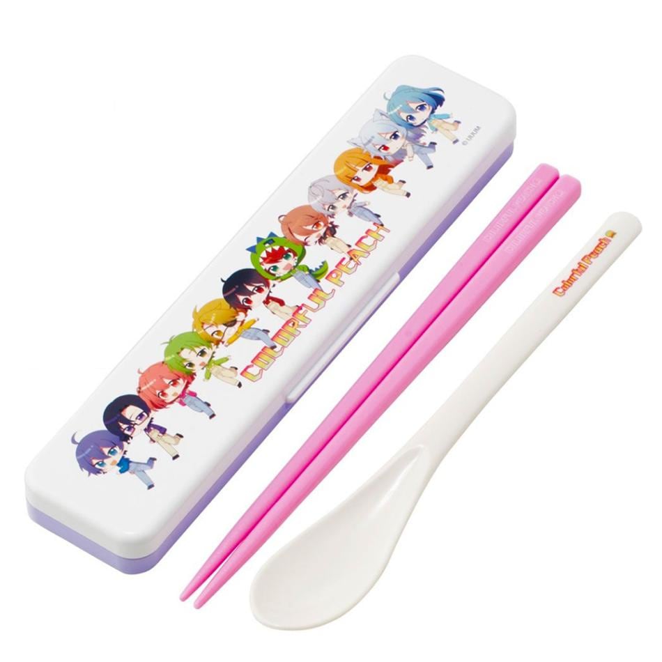 弁当用箸 音のならないコンビセット カラフルピーチ からぴち
