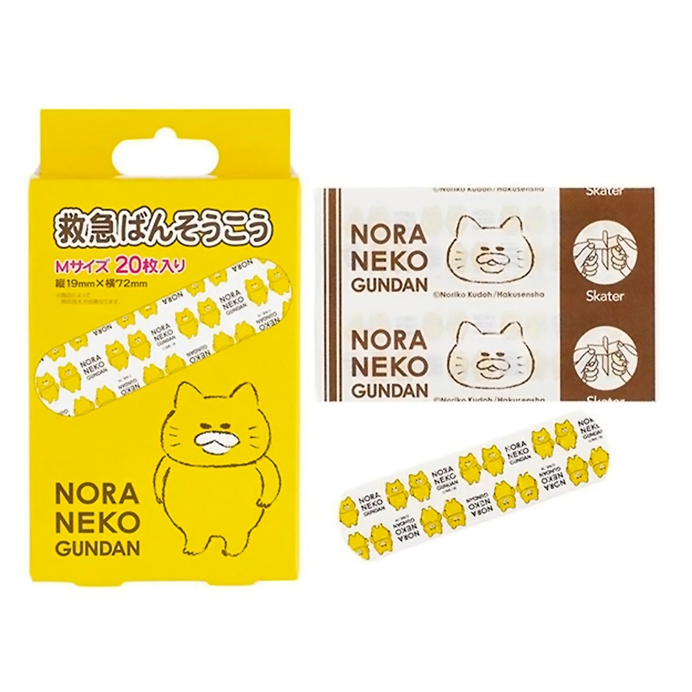 ばんそうこう ノラネコぐんだん 救急絆創膏 Mサイズ 20枚入り SKATER