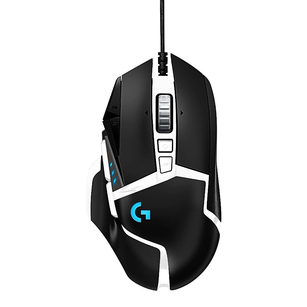 ゲーミングマウス G502 SE HERO Logitech ロジテック 25600dpi 11ボタン USB接続 RGB 高速スクロール ウエイト調整 並行輸入品 ホワイト/ブラック G502SEHERO ◆宅