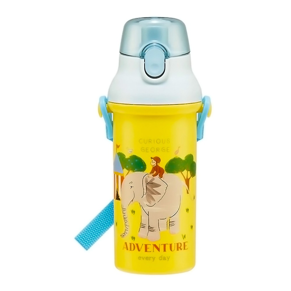 水筒 直飲みプラワンタッチボトル おさるのジョージ ZOO SKATER