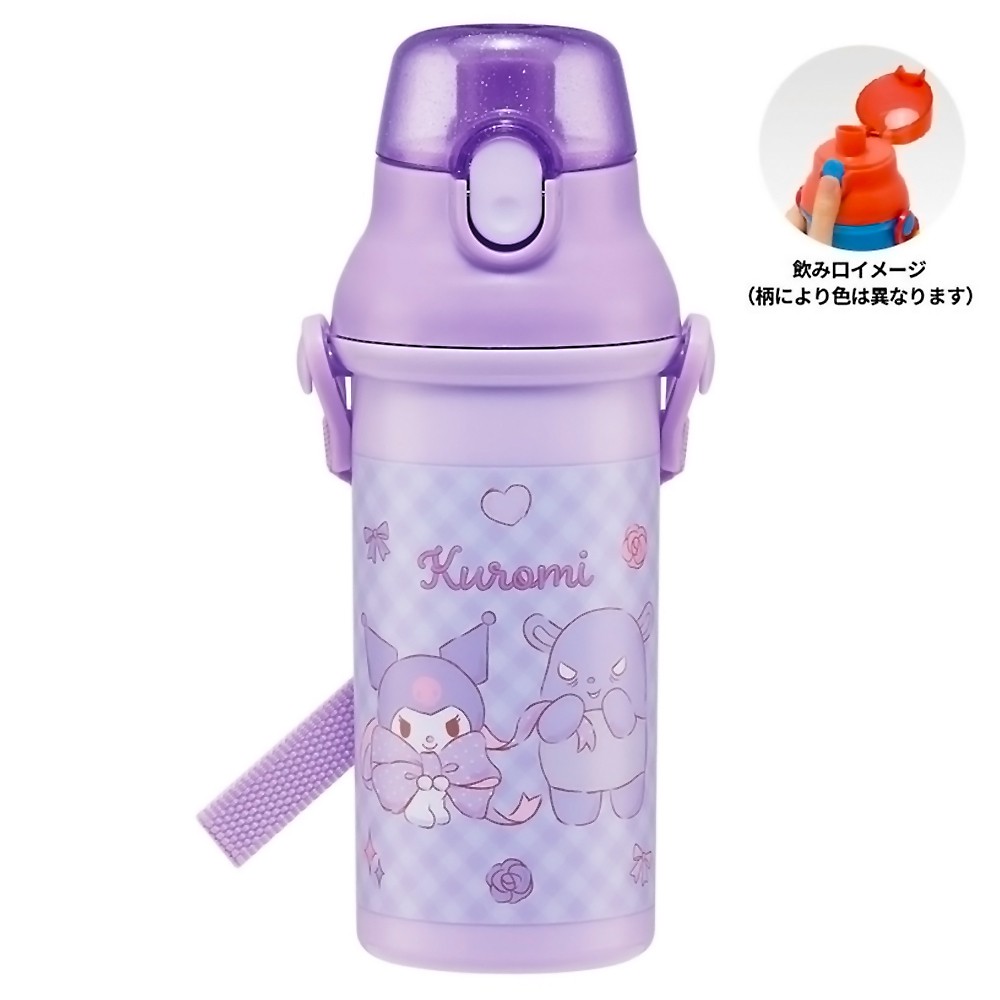 【みきはみぎ】　2つセット　水筒 水筒 クロミ ビッグリボン 直飲みプラワンタッチボトル SKATER