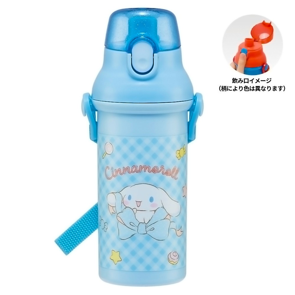 水筒 シナモロール ビッグリボン 直飲みプラワンタッチボトル SKATER