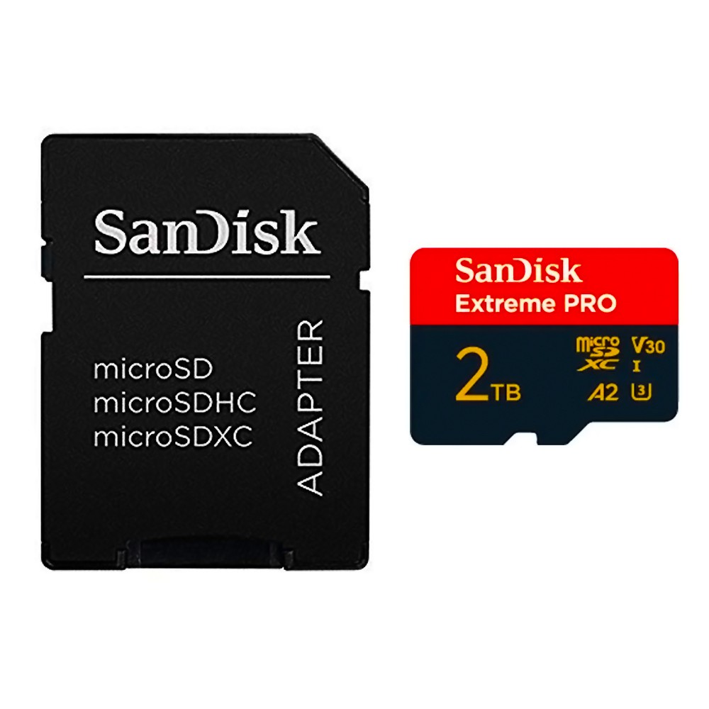 マイクロSDカード 2TB microSDXC SanDisk サンディスク Extreme PRO Class10 UHS-I U3 V30 A2 R:250MB/s W:150MB/s SDアダプタ付 海外リテール SDSQXCD-2T00-GN6MA ◆宅