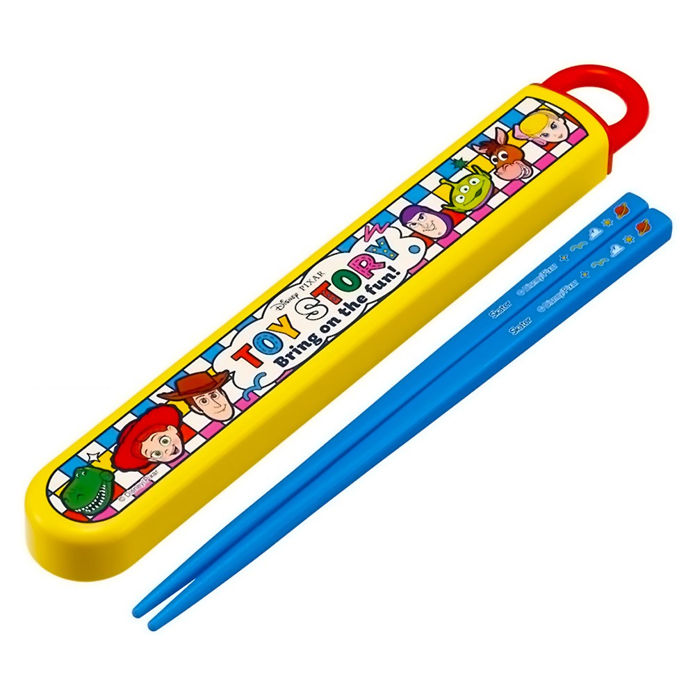 弁当用箸 トイストーリー 25 スライド箸＆箸箱セット SKATER スケーター 子供 箸16.5cm スライド式 ストッパー付 名前シール付 689734-ABS2AMAG ◆メ