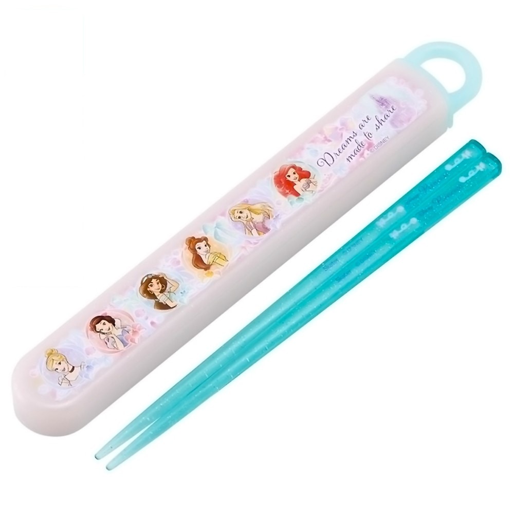 弁当用箸 プリンセス 25 ディズニー スライド箸＆箸箱セット SKATER スケーター 子供 箸16.5cm スライド式 ストッパー付 名前シール付 689918-ABS2AMAG ◆メ