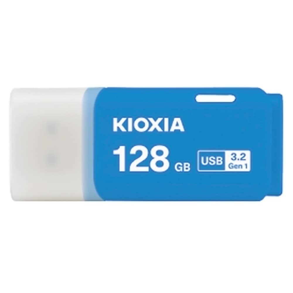 USBメモリ 128GB USB3.2 Gen1 USB3.0 KIOXIA キオクシア TransMemory U301 キャップ式 USB-A シンプル 小型 ブルー 海外リテール LU301A128GG4 ◆メ