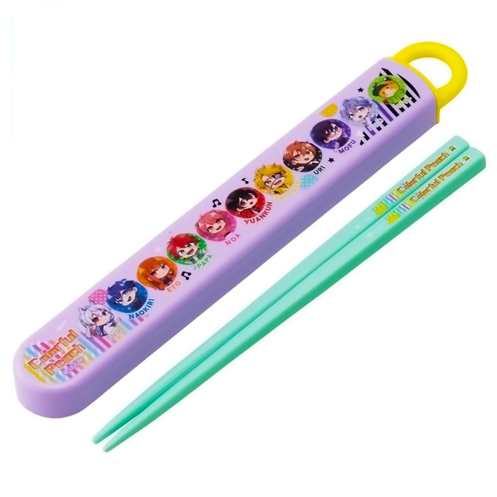 弁当用箸 カラフルピーチ 25 スライド箸＆箸箱セット SKATER
