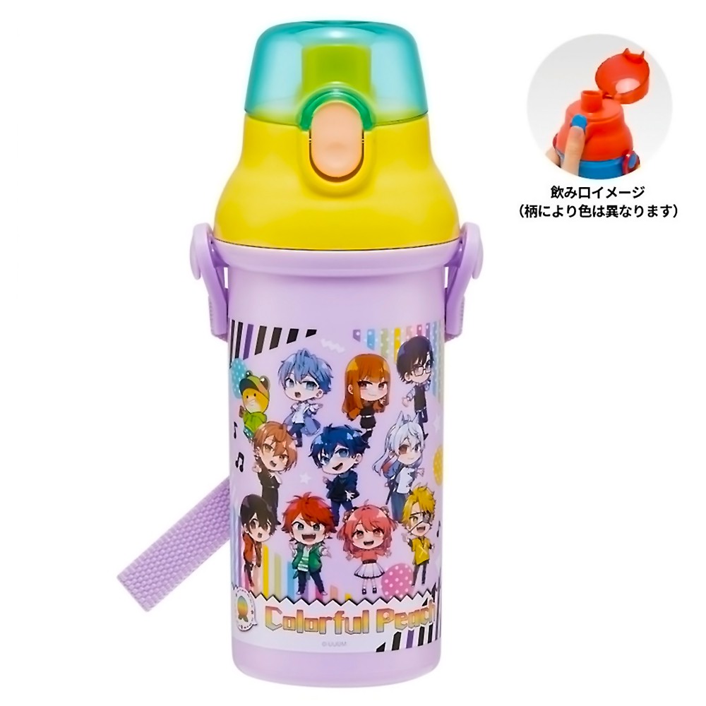水筒 カラフルピーチ 25 直飲みプラワンタッチボトル SKATER