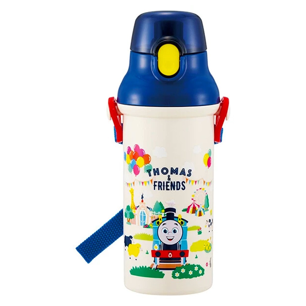 水筒 きかんしゃトーマス 直飲みプラワンタッチボトル SKATER スケーター 子供 ワンプッシュ式 容量480ml 食洗機対応 抗菌 超軽量 684876-PSB5SANAG ◆宅
