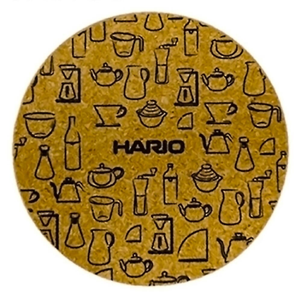 コースター コルクコースター HARIO ハリオ オリジナル コルクマット 丸型 径10cm 分厚い 可愛い おしゃれ コルク製 ブラウン CMT-M ◆メ
