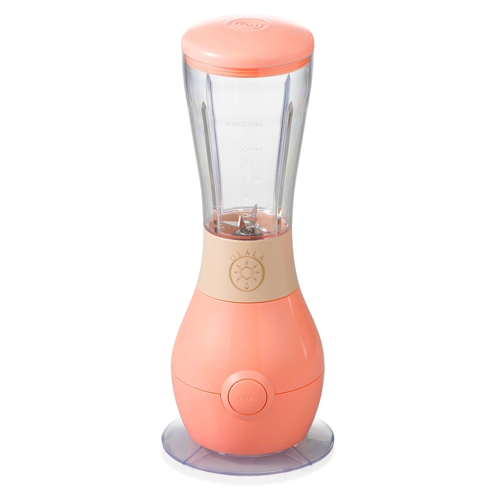 コンパクトブレンダー ミキサー スムージー ミキサーKC-4675 TWINBIRD ツインバード 容量400ml おしゃれ レシピ付 シンプルデザイン AC電源 120W グァバピンク KC-4675P ◆宅