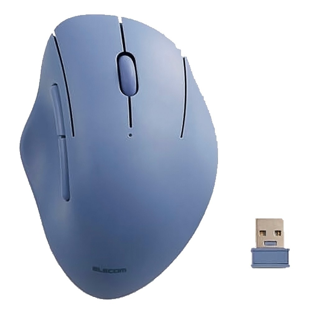 ワイヤレス マウス 無線 2.4GHz 静音 5ボタン ELECOM エレコム SHELLPHA 2000dpi Blue LED 抗菌 仕様 静音設計 電池式 ネイビー M-SH20DBSKNV ◆宅