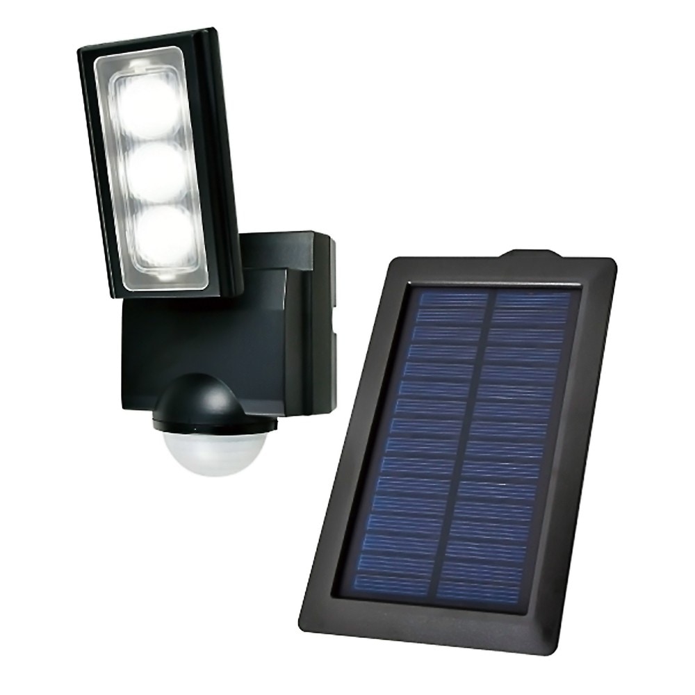 LEDセンサーライト 3灯 屋外用 防犯ライト ソーラー発電式 ELPA エルパ 朝日電器 明るさ1000lm 照明 LEDライト 防雨仕様 玄関 防犯グッズ ESL-313SL ◆宅