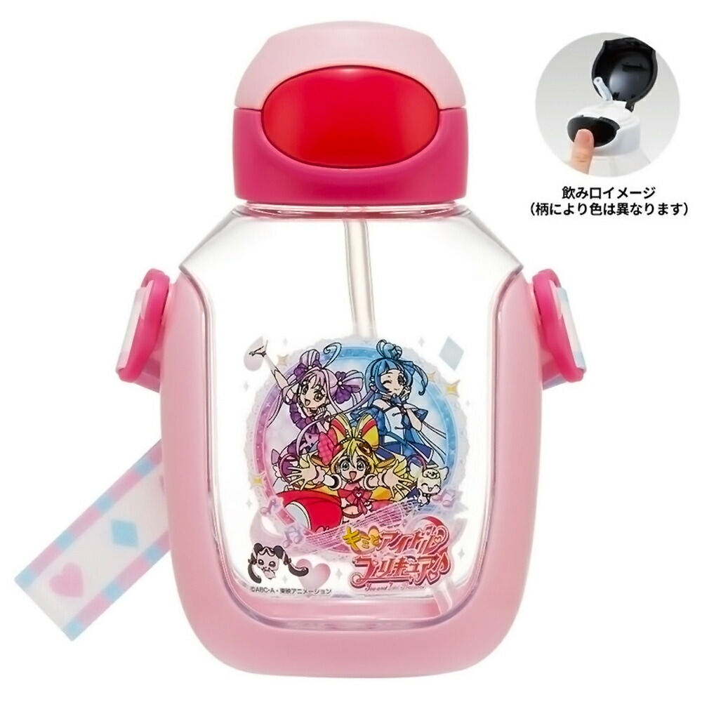 水筒 ワンプッシュストローボトル キミとアイドル プリキュア SKATER 水筒 ワンプッシュストローボトル キミとアイドル プリキュア SKATER