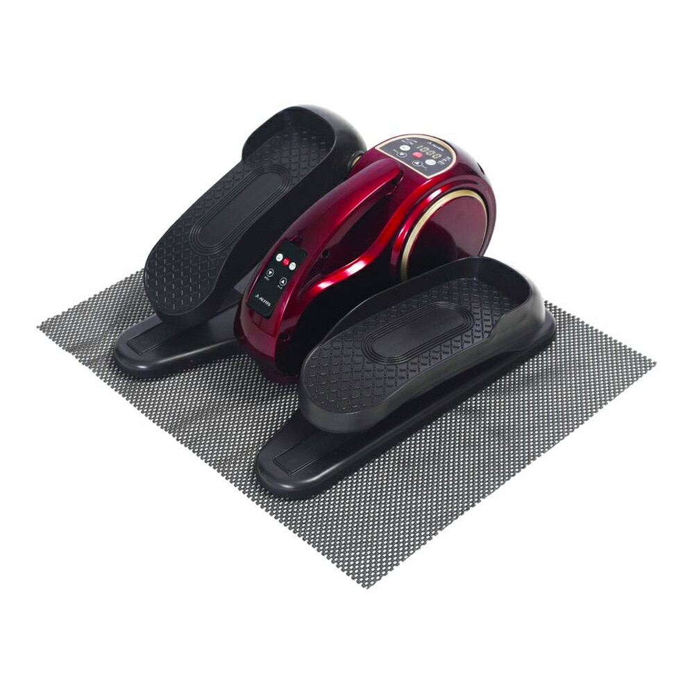 電動 自走 ステッパー ミニ フィットネスバイク ALINCO アルインコ 電動ラクこぎ サイクル ダイエット 軽量 ペダル 足踏み 運動 マシン リハビリ ブラック/レッド FA3023R ◆宅
