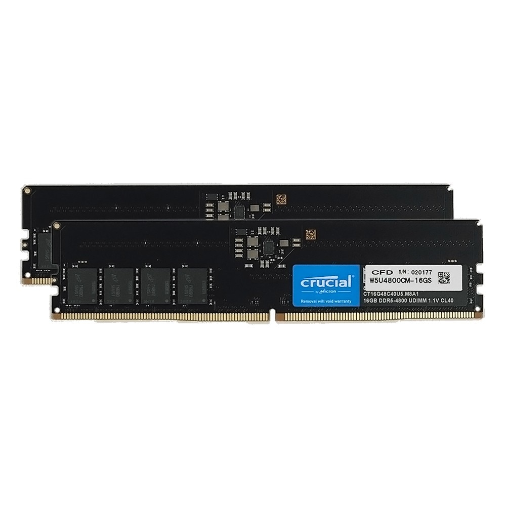 Micron DDR5-4800, 32GB, CL40【中古増設メモリ】 Amazon | クルーシャル (マイクロン製) デスクトップ用メモリ