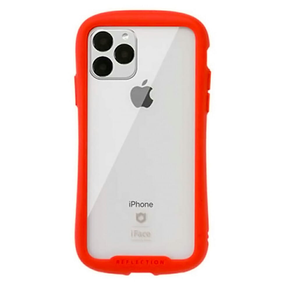 iFace Reflection RD レッド iPhone11Pro iPhone 11 Pro  5.8インチ HAMEE ハミィ 強化ガラスクリアケース TPU+透明ガラス アウトレット 41-907337 ◆メ