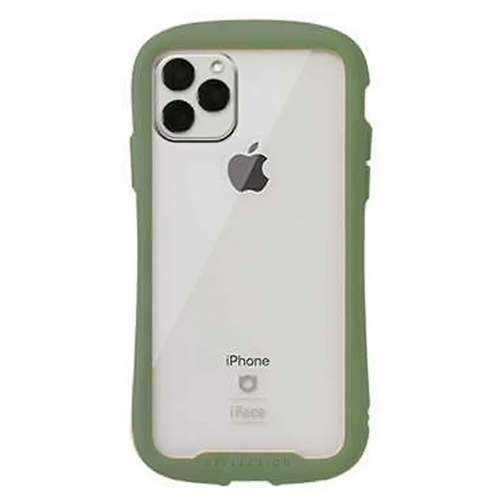 iFace Reflection KH カーキ iPhone11Pro iPhone 11 Pro  5.8インチ HAMEE ハミィ 強化ガラスクリアケース TPU+透明ガラス アウトレット 41-907542 ◆メ