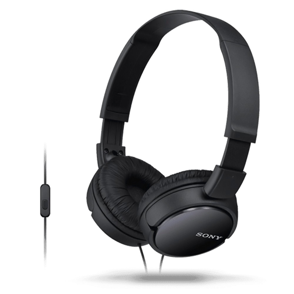 ヘッドホン 折り畳み式 MDR-ZX110AP SONY ソニー 有線 密閉ダイナミック型 3.5mmミニプラグ コンパクト設計 リモコン マイク付 並行輸入品 ブラック MDR-ZX110AP/BZ ◆宅