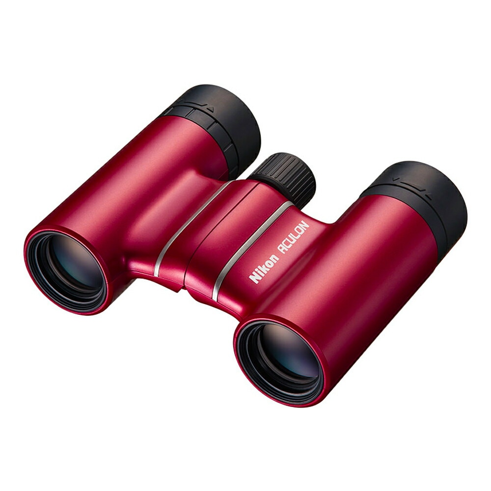 双眼鏡 8倍 ACULON アキュロン T02 8X21 Nikon ニコン 口径21mm ダハプリズム式 多層膜コーティング コンパクト 軽量195g レッド ACT028X21RD ◆宅