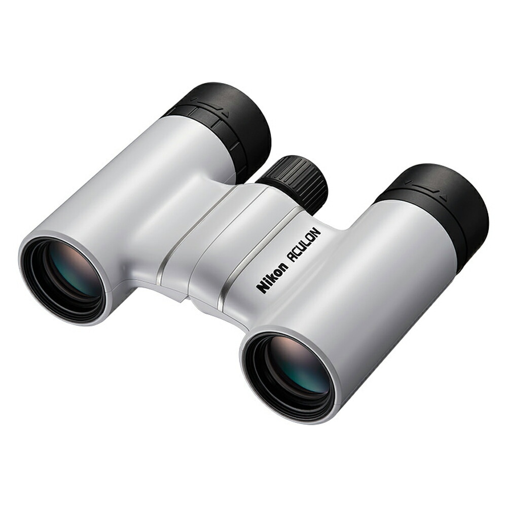 双眼鏡 8倍 ACULON アキュロン T02 8X21 Nikon ニコン 口径21mm ダハプリズム式 多層膜コーティング コンパクト 軽量195g ホワイト ACT028X21WH ◆宅