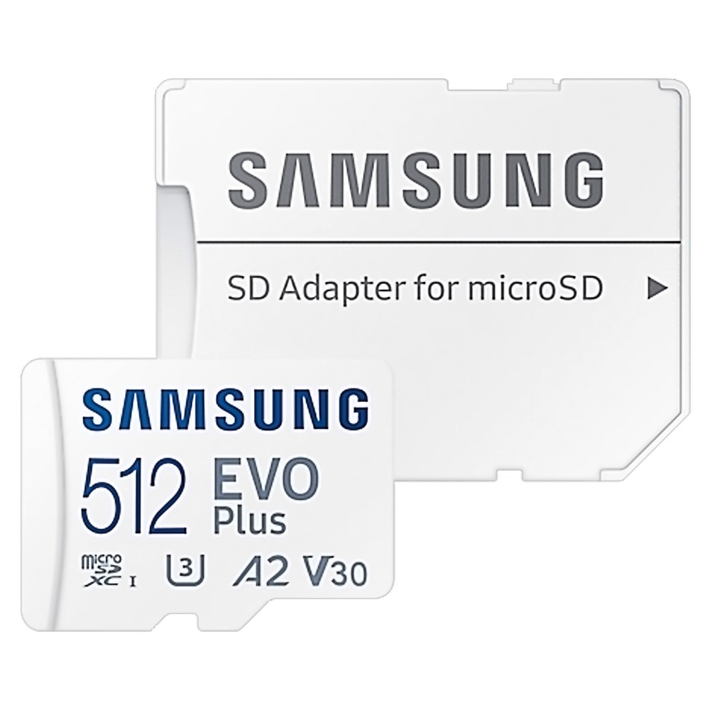マイクロSDカード 512GB microSDXC R:160MB/s Samsung サムスン EVO Plus Class10 UHS-I U3 V30 A2 SDアダプタ付 海外リテール MB-MC512SA/EU ◆メ