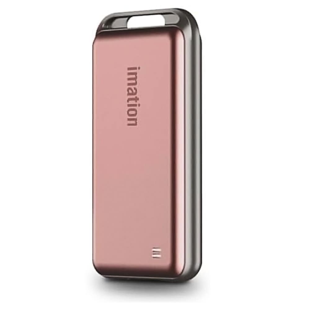 ポータブル SSD 500GB imation イメーション 外付けSSD i9 USB3.2 Gen2 R:1100MB/s W:700MB/s USB-C 耐衝撃 メタル素材 ローズゴールド 海外リテール IM500PS1C1N4F-RG ◆宅