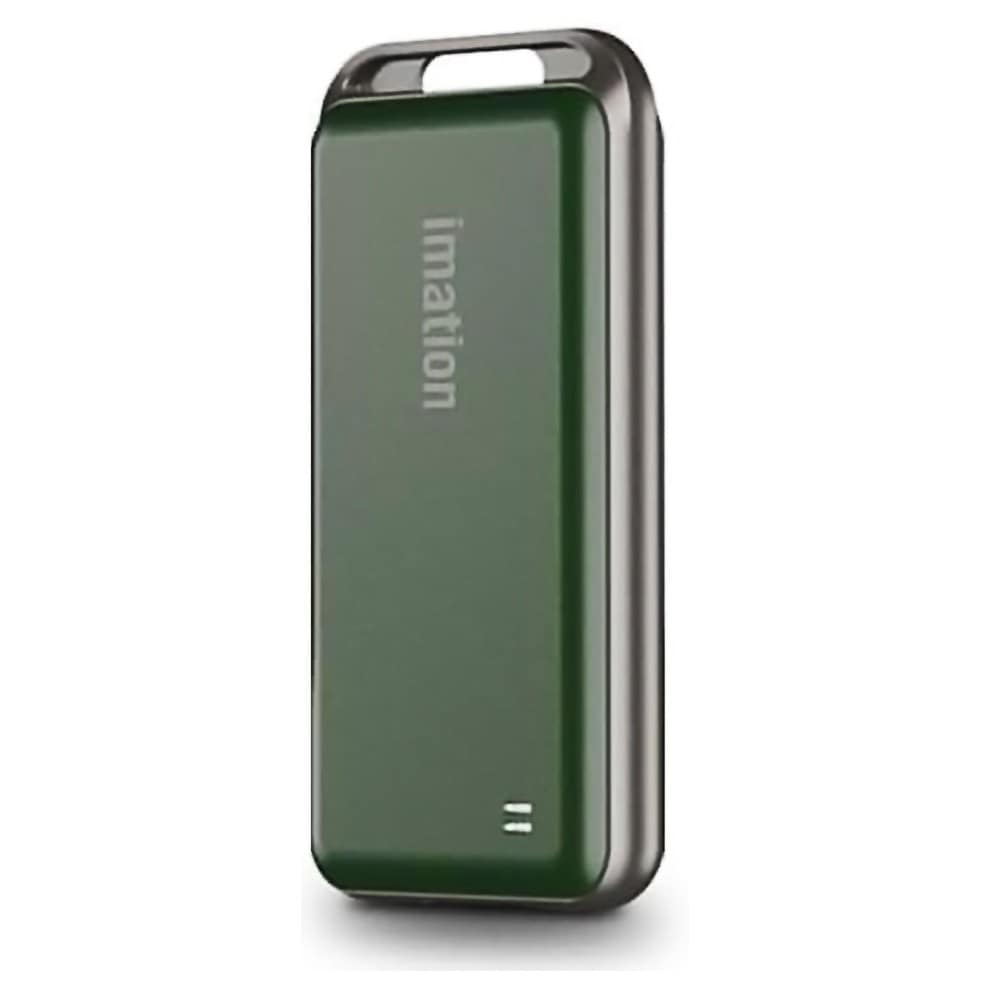ポータブル SSD 500GB imation イメーション 外付けSSD i9 USB3.2 Gen2 R:1100MB/s W:700MB/s USB-C 耐衝撃 メタル素材 ディープグリーン 海外リテール IM500PS1C1N4F-DG ◆宅