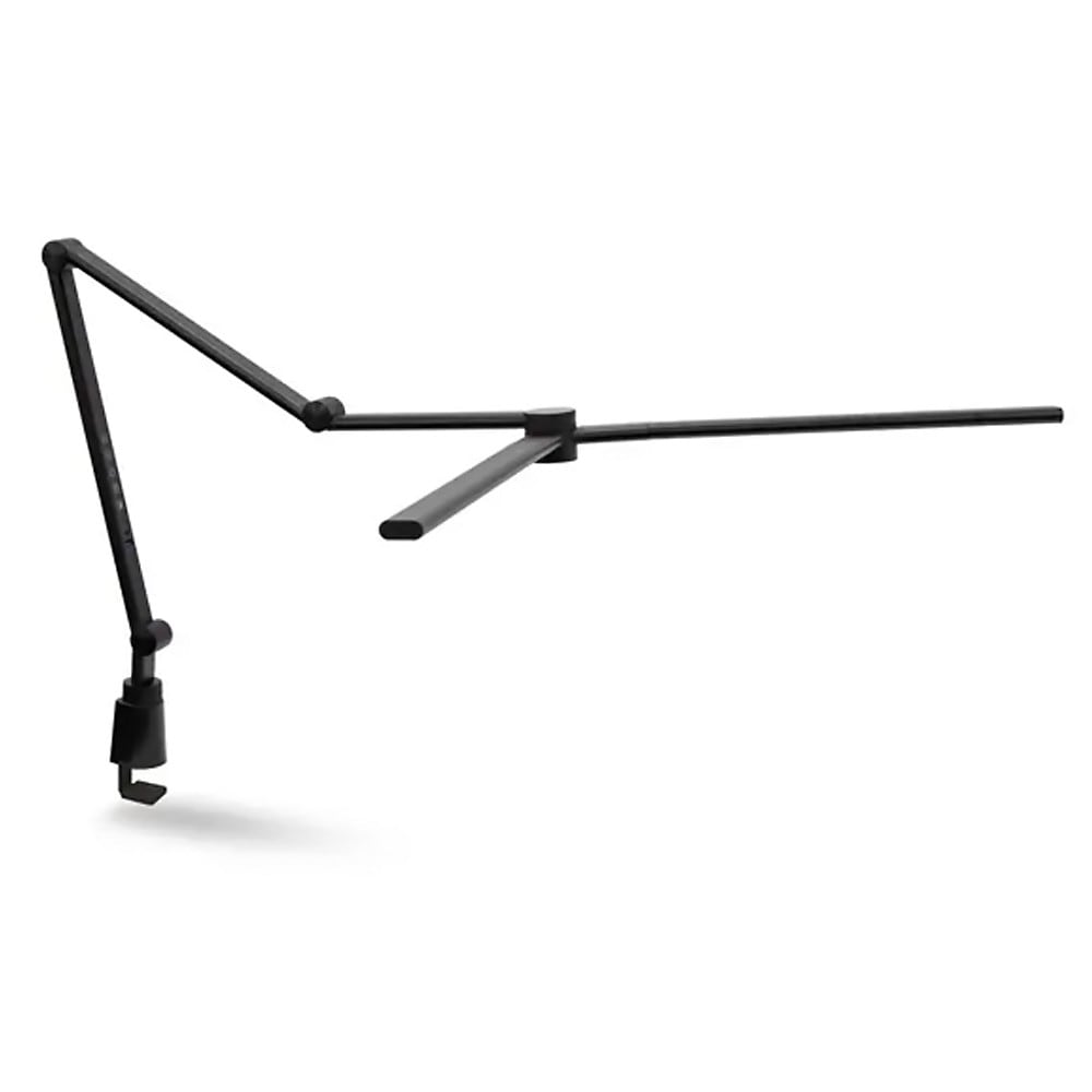 デスクライト くっきり見えやすい 3光源ユニット GENTOS ジェントス 高演色 明るさ1100lm 電球色ダウンライト USB給電 クランプ式 AC電源 ブラック DK-H001BK ◆宅