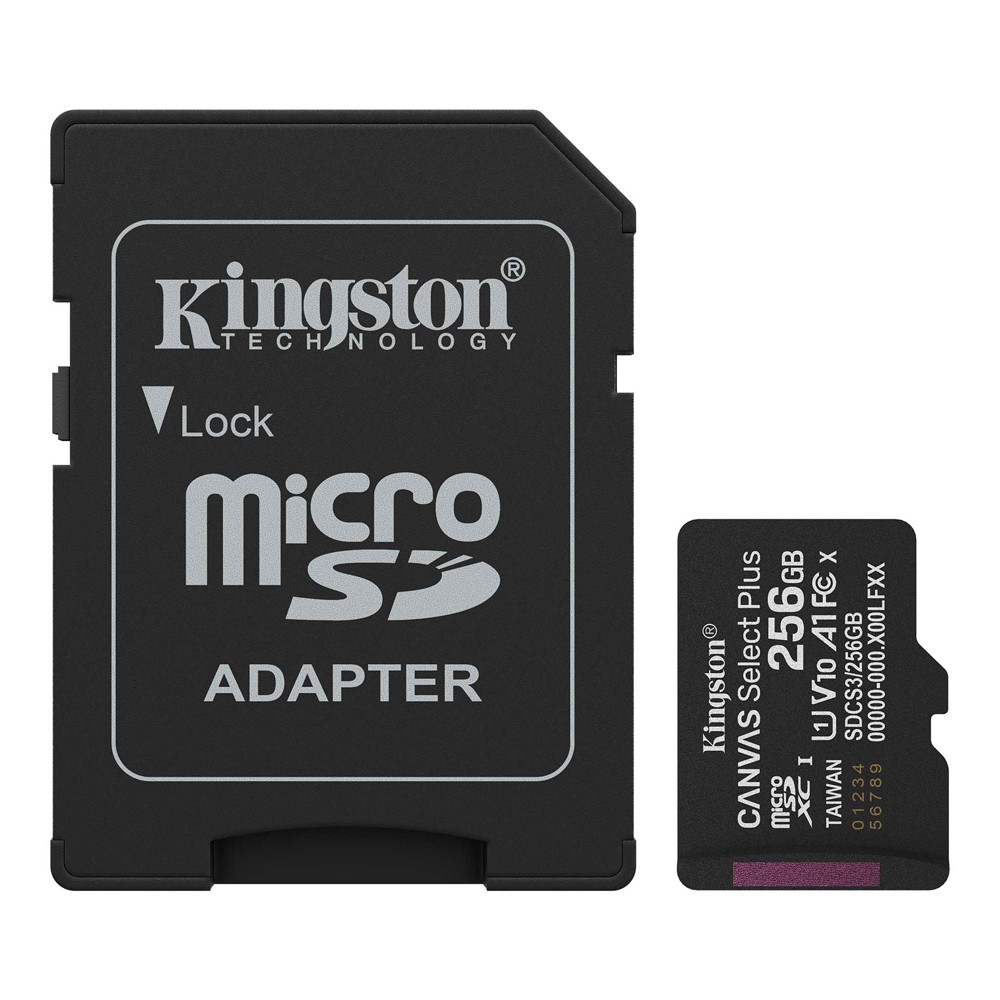 microSDXC 256GB R:150MB/s Kingston キングストン Canvas Select Plus Class10 UHS-1 U1 V10 A1 SDアダプタ付 海外リテール SDCS3/256GB ◆メ