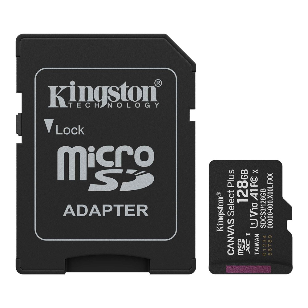 microSDXC 128GB R:150MB/s Kingston キングストン Canvas Select Plus Class10 UHS-1 U1 V10 A1 SDアダプタ付 海外リテール SDCS3/128GB ◆メ