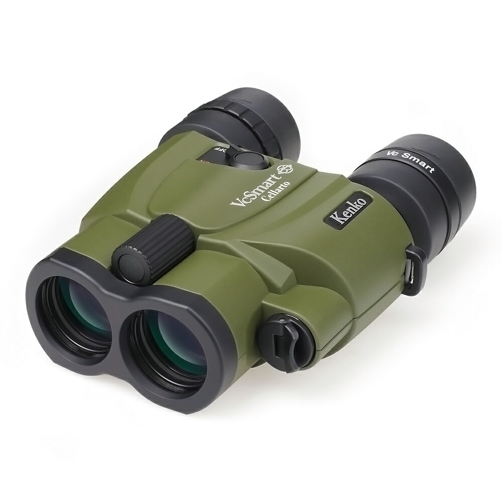 防振双眼鏡 防水 VCスマート セラート 10×30 Cellarto WP 倍率10倍 Kenko ケンコートキナー 30mm径 手ブレ補正機能 アウトドア グリーン VCSMART10X30CELLWP ◆宅