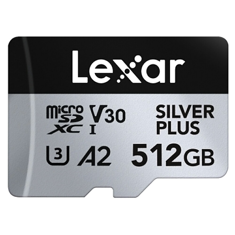 マイクロSDカード 512GB microSDXC Lexar レキサー Professional SILVER PLUS Class10 UHS-1 U3 V30 A2 R:205MB/s W:150MB/s 海外リテール LMSSIPL512G-BNANG ◆メ
