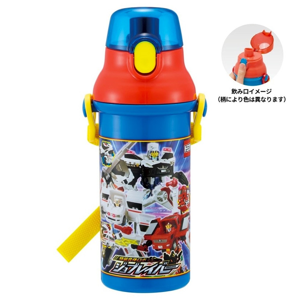 水筒 トミカ ジョブレイバー 直飲みプラワンタッチボトル SKATER スケーター 子供 キッズ ワンプッシュ式 容量480ml 食洗機対応 抗菌 超軽量 718007-PSB5SAN ◆宅